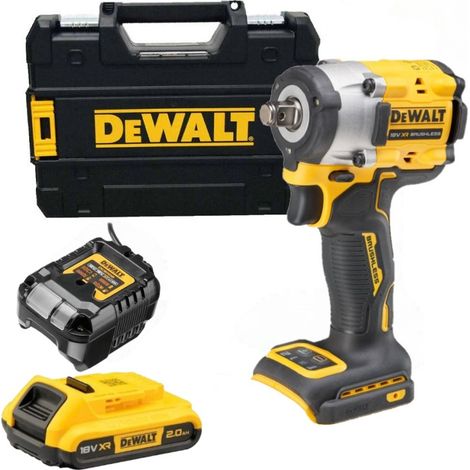 Dewalt DCF921D1T-QW Clé à Chocs 1/2" 406Nm 18V XR + 1X2.0 Ah Batterie + chargeur en Coffret TSTAK (1/2)