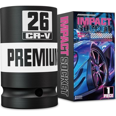 Douille à Choc 3/4", 26mm Douille à Impact, CR-V, Réparation de Voiture et Maintenance Industrielle