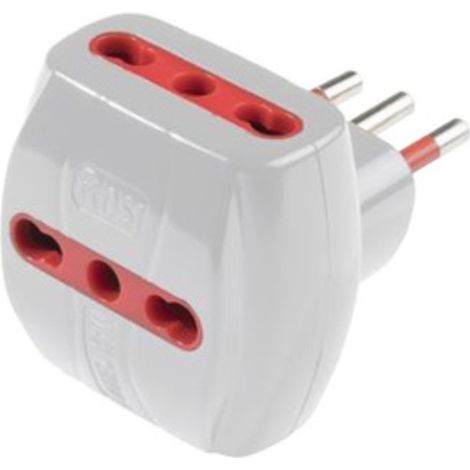 ROSI 78041 ADATTATORE TRIPLO 10A 3PR BIP C/LIMIT- 1,0 pz