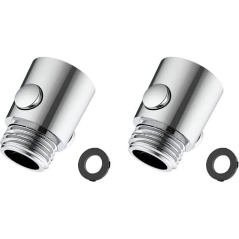 Valve d'arrêt de 2 pièces, limiteur de débit de douche, soupape d'arrêt de pomme de douche, soupape de contrôle de débit de pomme de douche à main (1/4)