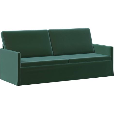 3-Sitzer Sofa Dunkelgrün 190 x 81 x 82 cm Samt (V) vidaXL (1/5)