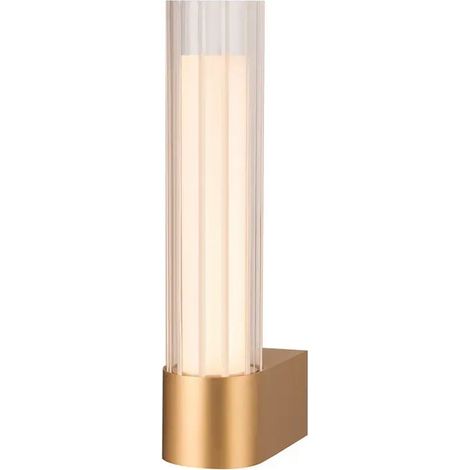 [GEBRAUCHT] B-Ware Slv Wandlampe Badleuchte Spiegellicht Led Aluminium Messingfarben Lygant Single
