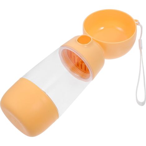 Hunde-Trinkflasche mit integriertem Futterbehälter, auslaufsicher und für den Außenbereich geeignet, um Ihrem Haustier Wasser bereitzustellen (1/5)