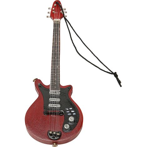 Maquette de guitare électrique miniature 08, ornement en bois raffiné pour décoration de festival musical, mariage ou fête. (1/5)