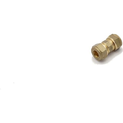 PrimaPlus 10mm Brass Compression Coupling Fittings - Pack of 10