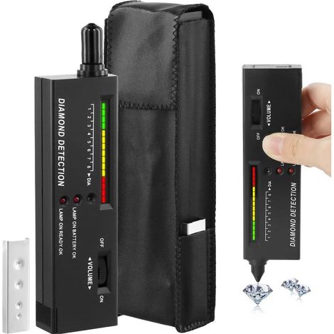 ® Testeur de diamant électronique, stylo testeur de pierres précieuses portable, pour diamants, saphir, rubis, cristal, agate, jade (1/5)