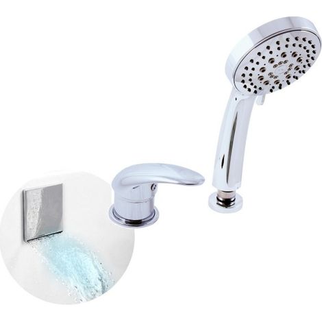 Mitigeur baignoire à cascade DANUBA 3 trous en laiton chromé (1/5)