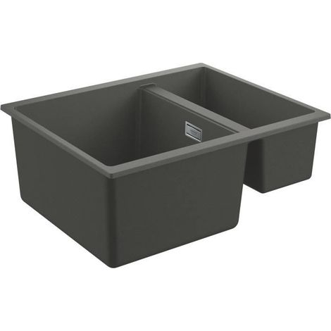 Évier composite K500 31648 1,5 bacs 555x460mm granit gris (1/5)