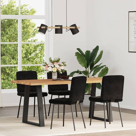 Maison Exclusive - Sedie da Pranzo 4 pz Nere in Velluto (1/5)