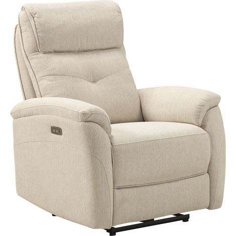 SARAGOSSE - Fauteuil Electrique Tissu Polyester Beige (1/5)
