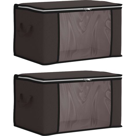 Maison Exclusive - Scatola di stoccaggio con finestra laterale trasparente 2 pz (1/5)