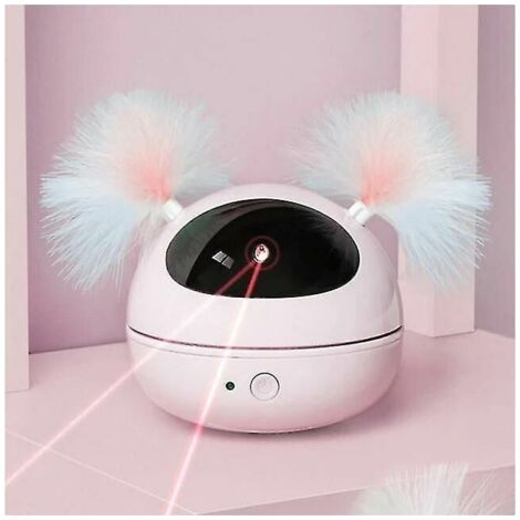 QORVA-Jouet laser pour chat Pointeur laser automatique Chats rotatifs Jouets électroniques (rose), Ensoleillé (1/5)