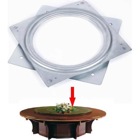 6 Pouces Carré Lazy Susan Roulement Rotatif Pivotant Platine Acier Galvanisé pour Armoires de Cuisine Comptoir Pantry MOONSTARS (1/3)