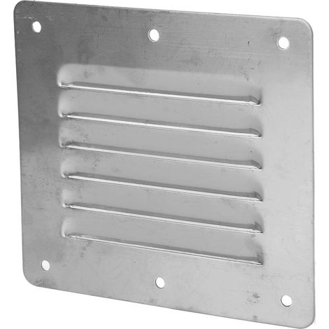 Grille de ventilation rectangulaire à persiennes en acier inoxydable pour bateau (1/5)
