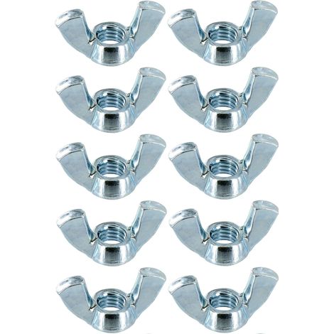 10x écrou papillon M4 matière acier forme américaine à oreille bricolage universel