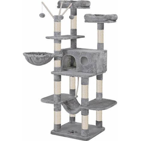 Torre de juego XXL para gatos, 164 cm, gris claro 120001151 (1/2)