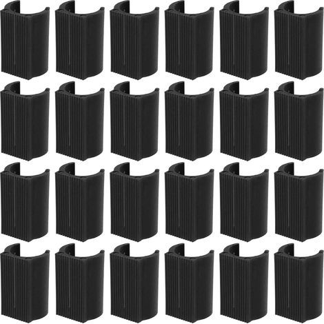 Lot de 25 Protège-Pieds en Plastique Forme U pour Tube 22 Mm, Patins Antidérapants pour Pieds de Chaise et Meubles, Housses Adaptées aux Sols Parquet, Carrelage et Stratifié, (1/5)