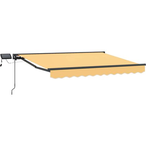 Maison Exclusive - Cornice per Tenda Manuale con LED Sabbia 4 × 3 m (1/5)