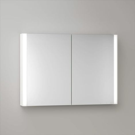 Keuco Royal Metis LED Aufputz-Spiegelschrank 100 x 71 cm, 2 Türen mit Spiegelheizung (1/5)