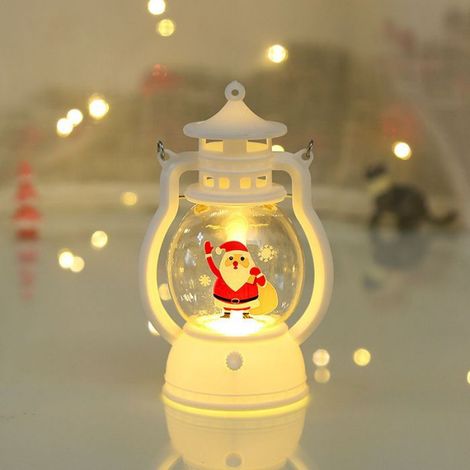 Ornements de Noël du Père Noël, Lanterne LED, Lumière, Joyeux Noël, Décorations pour la maison, Noël, Noel, Cadeau-A