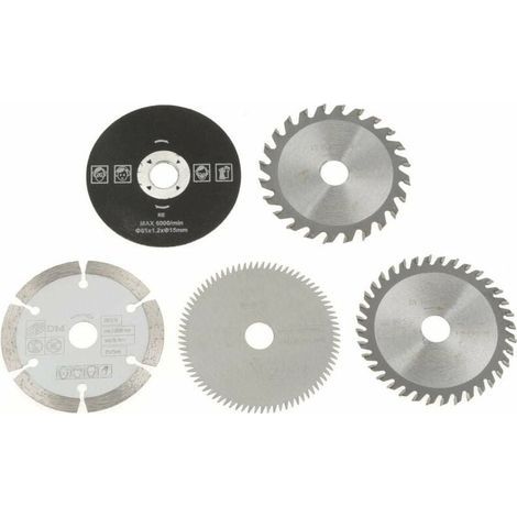 5pcs 85mm Diamètre Intérieur 15mm Mini-carbure Circulaire lame de Scie pour l'outil de Coupe 24 dents TCT /Plastique 36 dents /80 Dents HSS /Diamant /Résine Lame de Scie, Durable (1/4)