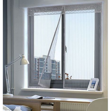 Moustiquaire Magnétique Moustiquaire Porte Rideau Avec Aimant Blanc 120x100cm (1/5)