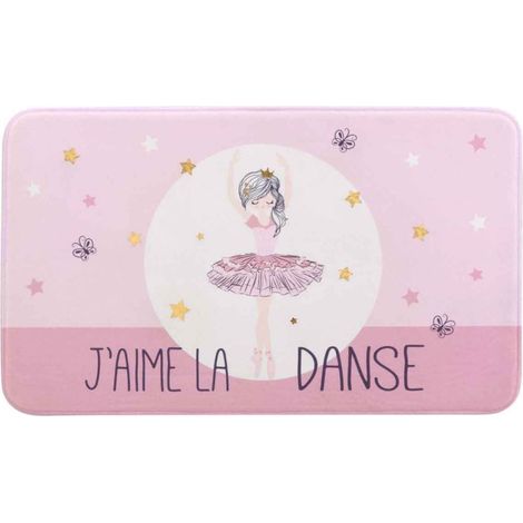 Tapis Enfant Imprimé "Petite Étoile" 45x75cm Rose (1/4)