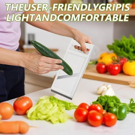 Mandoline Cuisine,Coupe Légumes Multifonctions avec Lame en Acier Inoxydable,Mandoline Rappeuse Légumes,Ustensiles de Cuisine pour (1/5)