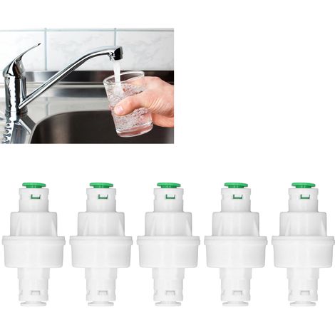 Lot de 10 vannes de réduction de pression à passage direct pour purificateurs d'eau, vanne de régulation de pression à 2 points pour fontaines à eau potable, accessoires d'entrée d'eau à réduction de (1/5)