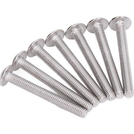 Vis M4x30mm à tête cylindrique bombée, lot de 50 pièces en acier inoxydable A2-70, boulons à six pans creux avec collerette, visserie haute résistance. (1/5)