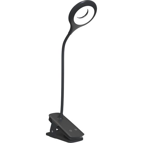 Wozinsky Mini-LED-Leselampe mit Klemme und USB-C-Kabel – Schwarz (1/5)