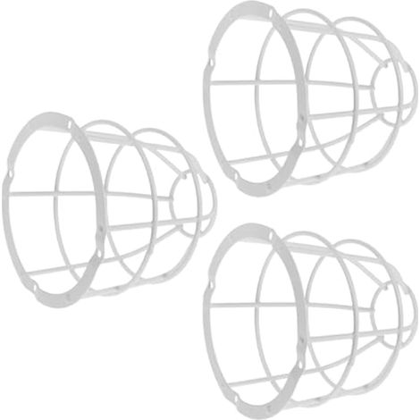 Lot De 3 Grilles De Protection pour Feux De Signalisation Cages De Protection pour Lampes De Signalisation Et D Alarme Métallique Argentée (1/5)