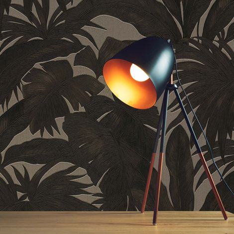 TADESSI Tapete Wald und Blätter Aleix M1-No.923 Vliestapete Braun Schwarz Designertapete Wohnzimmer Schlafzimmer Küche (1/4)