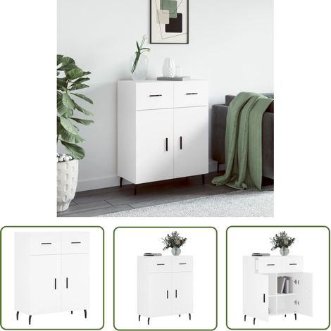 Maison Exclusive Sideboard Weiß 69,5x34x90 cm Holzwerkstoff (1/5)