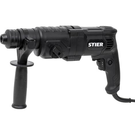STIER Bohrhammer SHB-T-4900, Hammerbohrer, 800 W, 3,3 J, 0-4900 Schläge/Min, SDS-Plus Aufnahme, 37,0 cm - 9,1 cm - 21,7 cm