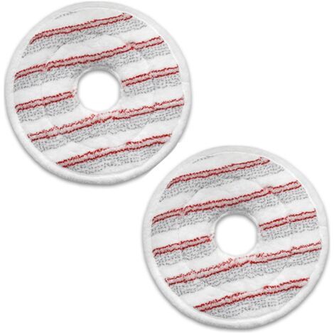 QORVA-(Rouge) 2 recharges de balai en microfibre pour balai Vileda Spin and Clean, tête de rechange compatible avec le balai Vileda Spin et le seau.