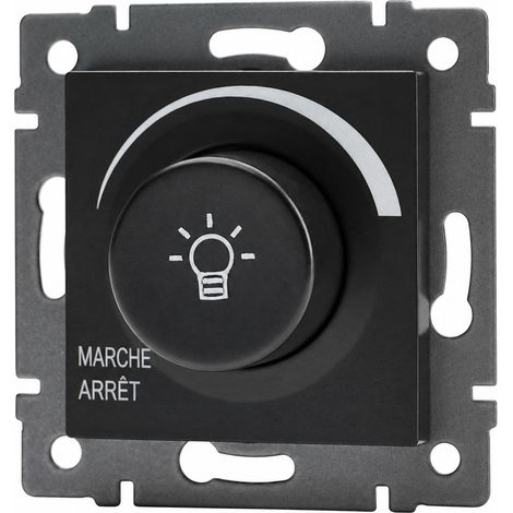 Interrupteur Variateur 500W G Série Noir en PC Gradation sans Prise 13 × 9 × 10 cm – Livraison gratuite