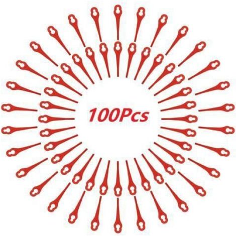 Lames De Rechange - Pour Coupe-Bordure Florabest - Compatible FRTA 20 A1 FAT 18B2 FAT 18B3 - En Plastique - Lot De 100 (1/4)