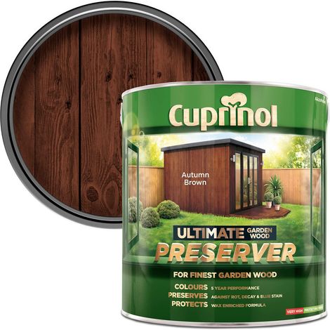 Cuprinol Ultimate Garden Wood Preserver Autumn Brown 4L