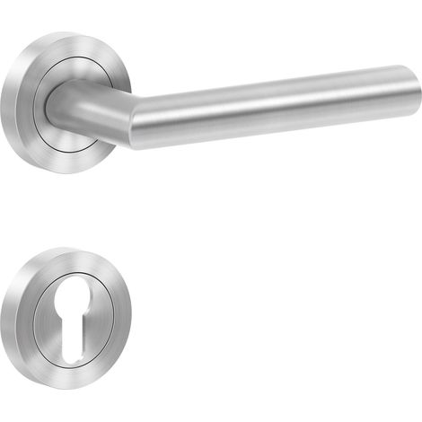 KARCHER DESIGN Drückergarnitur ER37 PZ0 71 - Verona, Profilzylinder, Edelstahl (1/4)