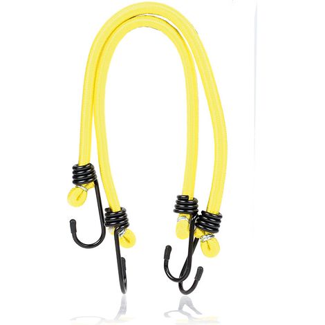 alca® Gepäckspanner 2 St. 40cm gelb Spanngurte Expander mit Stahlhaken verstellbar & dehnbar - für Auto Fahrrad Motorrad Möbel & Transport
