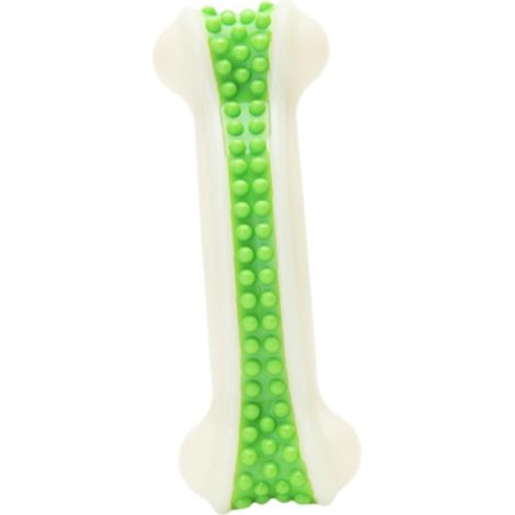 Chew Toy Promotes Oral Hygiene, Bone Shaped, Made of Nylon and PU, Beef Flavor, Chewing Game for Medium and Large Puppies (1/5)