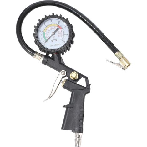 Manomètre de pression - 0 à 16 bar - Pour voiture, moto et vélo - Léger et facile à utiliser - Contrôle précis (1/5)