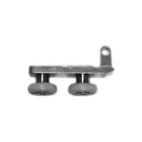 Doppelrolle auf Alu-Träger, Achsabstand 24mm L.43mm