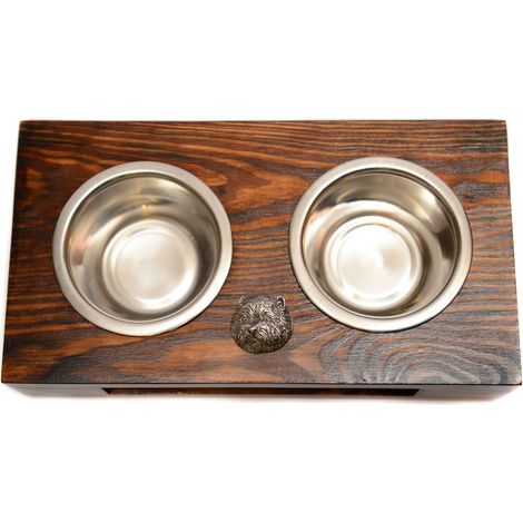 West Highland White Terrier, Westie - supporto in legno con ciotole per cani, ciotole per cani in acciaio, regalo per l'adozione di un cane da Art-Dog (1/5)