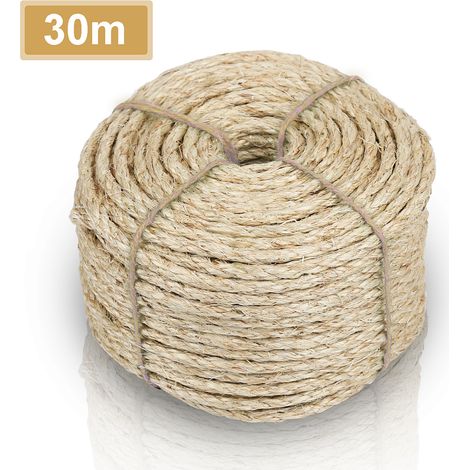 Randaco Cuerda de sisal Cuerda natural Árbol natural para gatos Árbol para gatos de exterior3000x0.8cm (1/5)