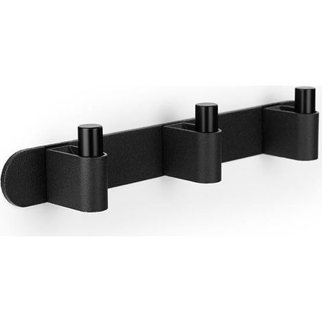 Patère Casey Rack - talla 340x43x62mm. Noir texturé mat