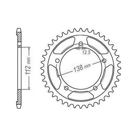 Pignon arrière en acier JT R1304-43, 43 dents, taille 525
