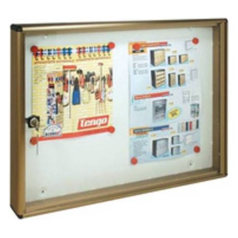 BACHECA FONDO MAGNETICO ALUBOX BC2 55X5X40 BR
