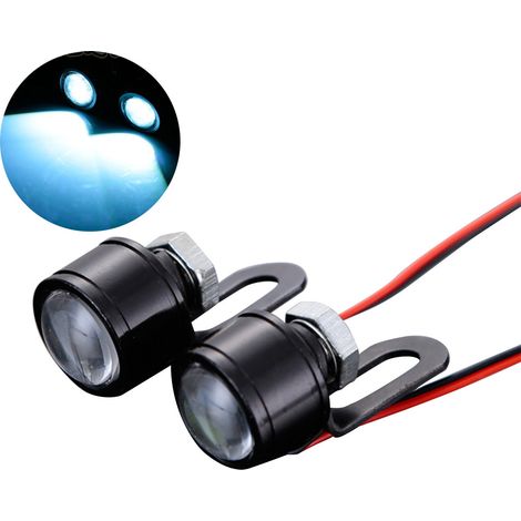 2x Feux LED Œil d'Aigle 12V AC 150mA 3W Aluminium Blanc Éclairage Moto Conduite (1/5)